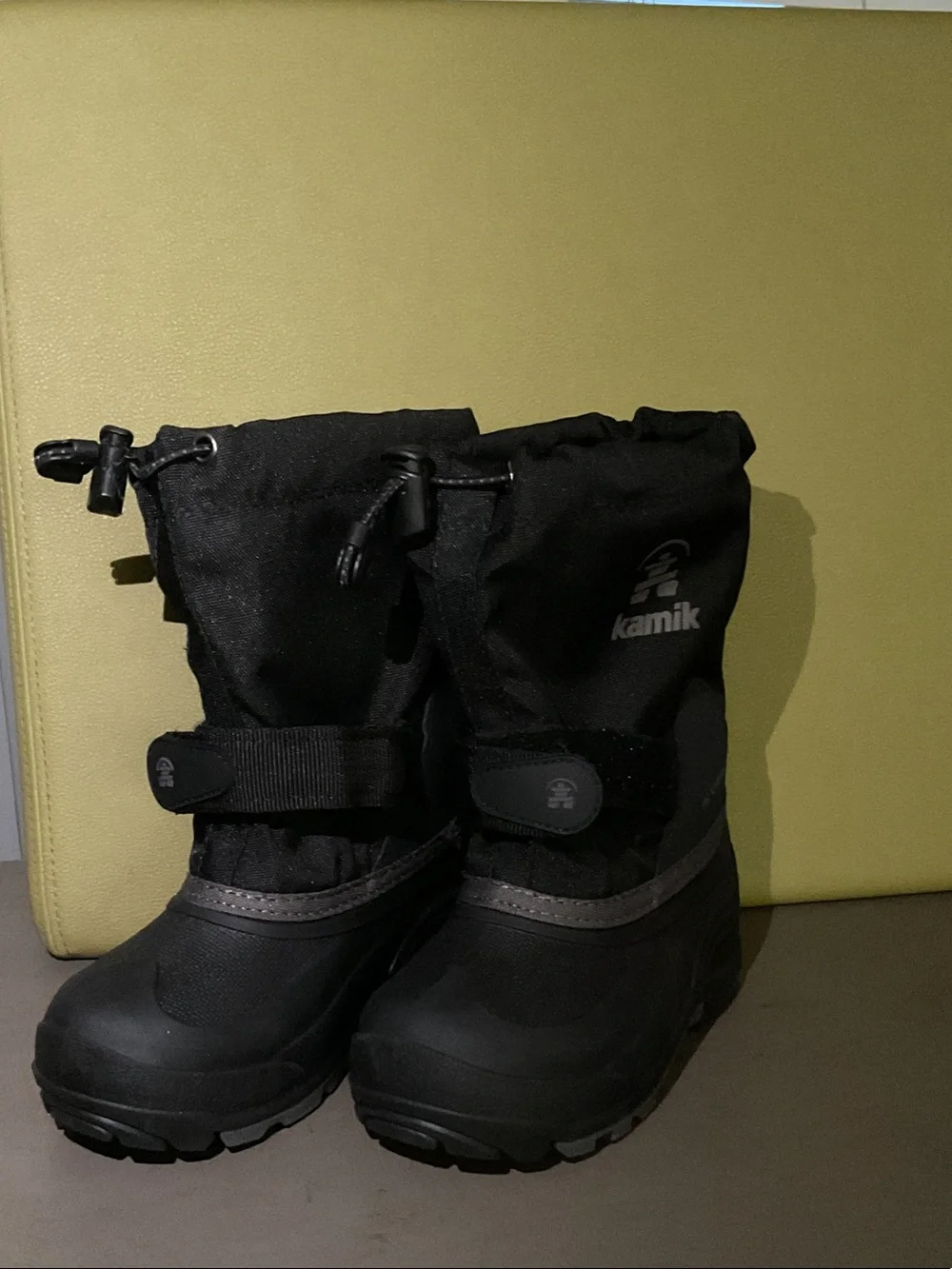 Kamik Black Kids' Snow Boots with Reflective Trim